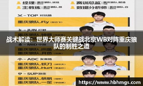 战术解读：世界大师赛关键战北京WB对阵重庆狼队的制胜之道